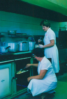 Employees in the kitchen